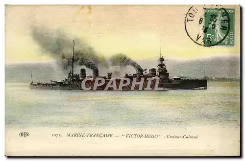 Cartes postales Bateau Guerre Croiseur Cuirasse Victor Hugo