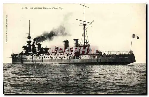 Cartes postales Bateau Guerre Croiseur Cuirasse Victor Hugo