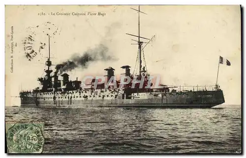 Cartes postales Bateau Guerre Croiseur Cuirasse Victor Hugo