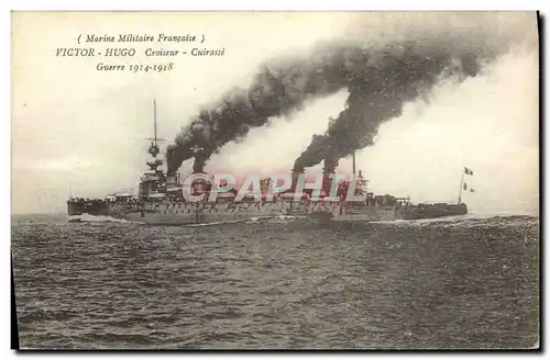 Cartes postales Bateau Guerre Croiseur Cuirasse Victor Hugo