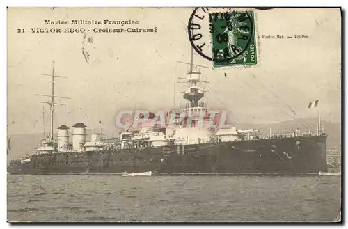 Cartes postales Bateau Guerre Croiseur Cuirasse Victor Hugo