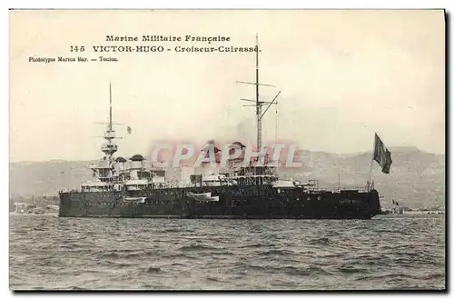 Cartes postales Bateau Guerre Croiseur Cuirasse Victor Hugo