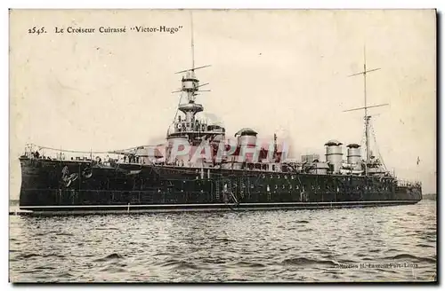 Cartes postales Bateau Guerre Croiseur Cuirasse Victor Hugo