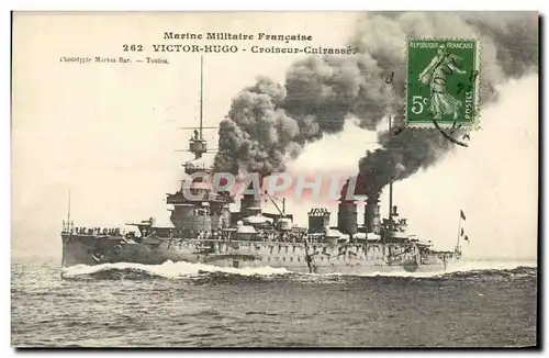 Cartes postales Bateau Guerre Croiseur Cuirasse Victor Hugo