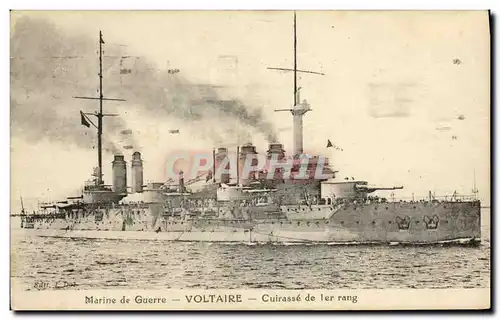 Ansichtskarte AK Bateau Guerre Voltaire Cuirasse de 1er rang