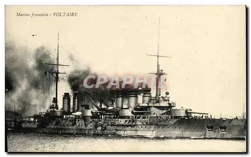 Cartes postales Bateau Guerre Voltaire Cuirasse de 1er rang