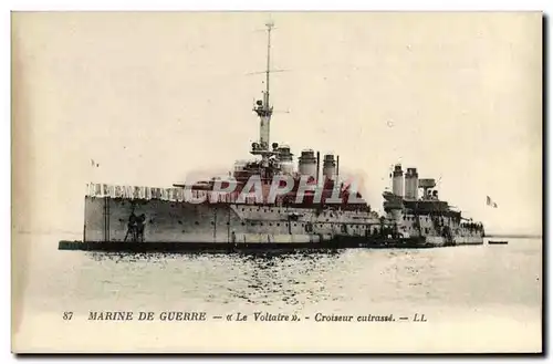 Ansichtskarte AK Bateau Guerre Dreadnoughts Voltaire Croiseur Cuirasse