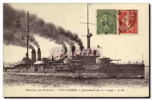 Cartes postales Bateau Guerre Dreadnoughts Voltaire Cuirasse de 1er rang