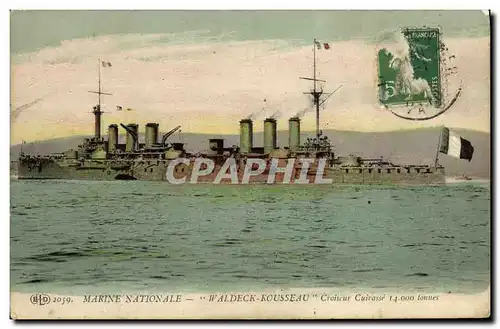 Cartes postales Bateau Guerre Waldeck Rousseau Croiseur Cuirasse