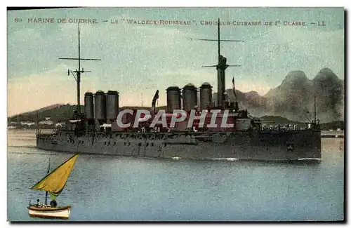 Cartes postales Bateau Guerre Waldeck Rouseau Croiseur Cuirasse de 1ere classe