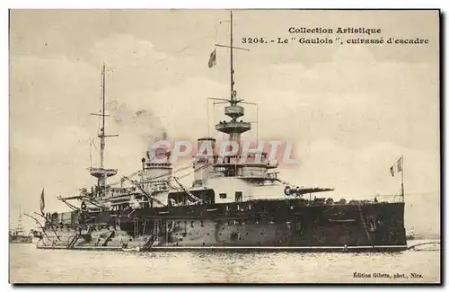 Cartes postales Bateau Guerre Le Gaulois Cuirasse d escadre