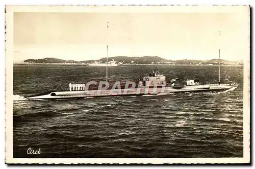 Cartes postales Bateau Guerre Sous marin Circe