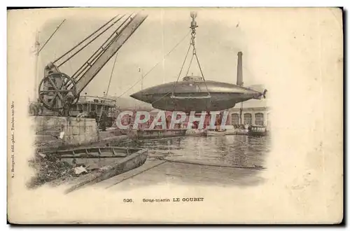 Cartes postales Bateau Guerre Sous marin Le Goubet