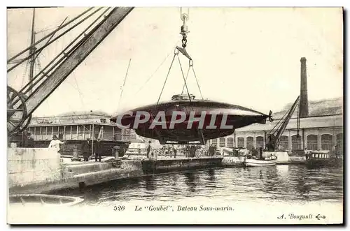 Ansichtskarte AK Bateau Guerre Le Goubet sous marin