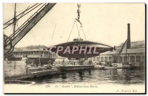 Ansichtskarte AK Bateau Guerre Le Goubet sous marin