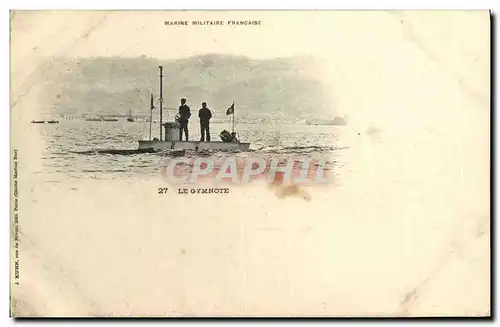 Cartes postales Bateau Guerre Gymnote sous marin