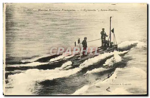 Cartes postales Bateau Guerre Gymnote sous marin