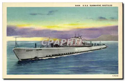 Ansichtskarte AK Bateau Guerre Sous marin USS Submarine Nautilus