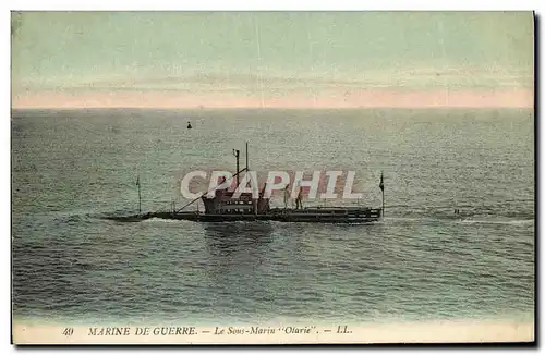 Cartes postales Bateau Guerre Sous marin Otarie