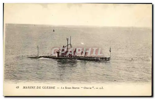 Cartes postales moderne Bateau Guerre Sous marin Otarie