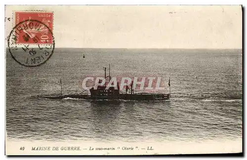 Cartes postales Bateau Guerre Sous marin Otarie