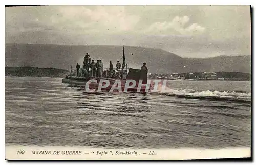 Ansichtskarte AK Bateau Guerre Papin Sous marin