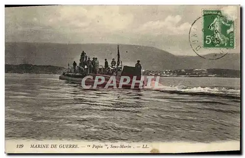 Cartes postales Bateau Guerre Papin Sous marin