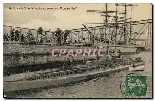 Cartes postales Bateau Guerre Sous marin Le Papin