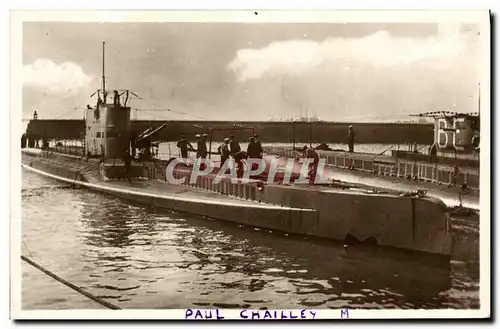 Ansichtskarte AK Bateau Guerre Sous marin Paul Chailley