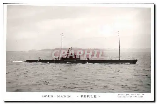 Cartes postales Bateau Guerre Sous marin Perle