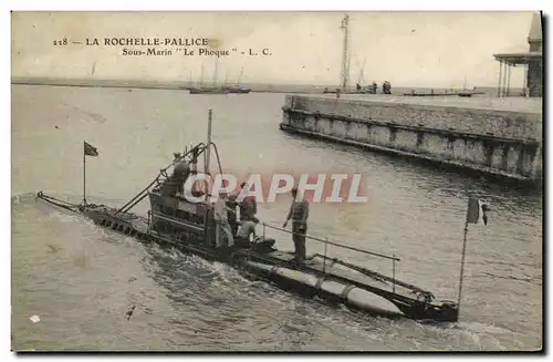 Ansichtskarte AK Bateau Guerre La Rochelle Pallice Sous marin Phoque