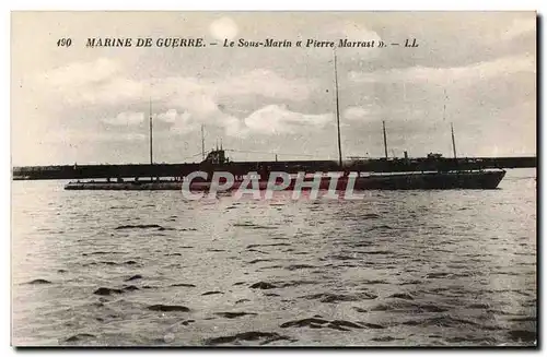 Ansichtskarte AK Bateau Guerre Le sous marin Pierre Marrast