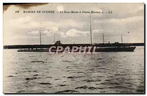 Cartes postales Bateau Guerre Le sous marin Pierre Marrast