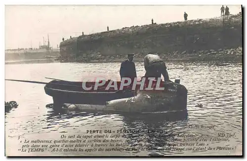 Cartes postales Bateau Guerre Perte du Pluviose