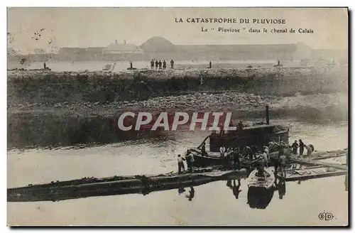 Ansichtskarte AK Bateau Guerre Catastrophe du Pluviose Le Pluviose dnas le PAs de Calais Sous marin