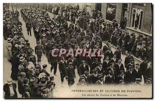 Cartes postales Bateau Guerre Catastrophe du Pluviose Les marins de Ventose et du Bouvines