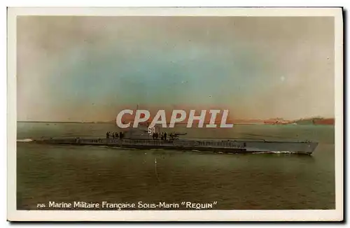 Cartes postales Bateau Guerre Sous marin Requin