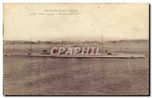 Ansichtskarte AK Bateau Guerre Sous marin Romazotti