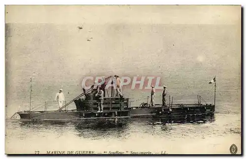 Cartes postales Bateau Guerre Souffleur Torpilleur sous marin