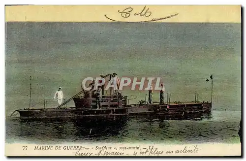 Ansichtskarte AK Bateau Guerre Souffleur Torpilleur sous marin