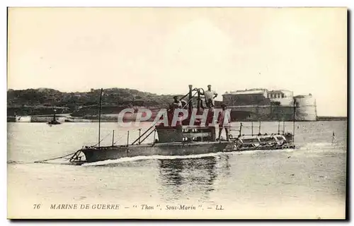 Ansichtskarte AK Bateau Guerre Thon Sous marin