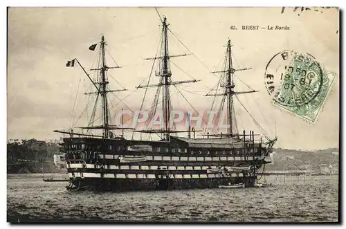 Cartes postales Bateau Guerre Brest Le Borda