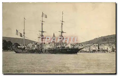 Cartes postales Bateau Guerre Caudebec en Caux Vue generale Voilier