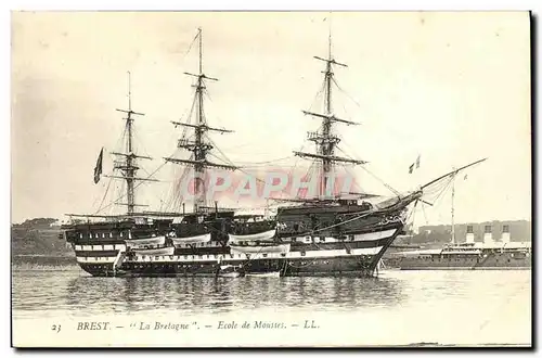 Ansichtskarte AK Bateau Brest La Bretagne Ecole des mousses