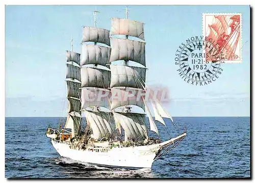 Cartes postales moderne Bateau Le navire ecole norvegien Christian Radich