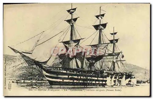 Cartes postales Bateau La Couronne Voiture carguee Bateau ecole