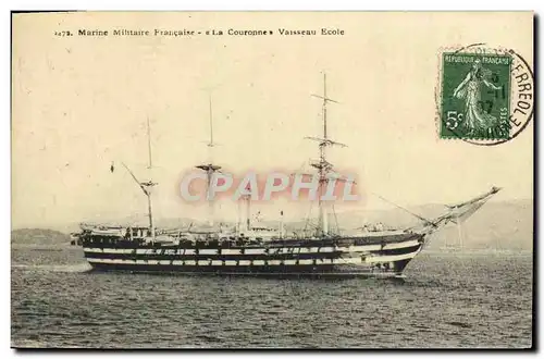 Cartes postales Bateau La Couronne Vaisseau Ecole