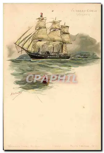 Cartes postales Bateau Vaisseau Ecole Iphigenie