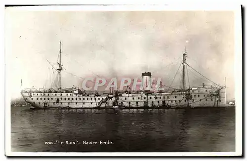 Cartes postales Bateau Guerre Le Rhin Navire ecole