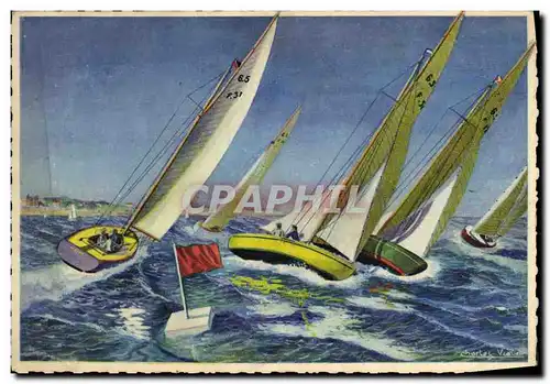 Cartes postales moderne Bateaux regates